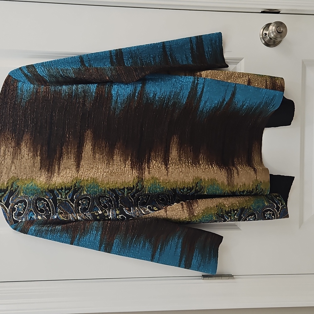 Women's Multicolor Patterned Jacket - Picture 4 of 4
